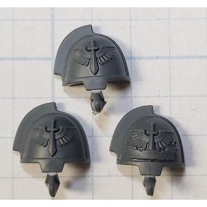 40k Dark Angels Bits Upgrade Crest Gravis Winged Sword Shoulder Pads x3 A05