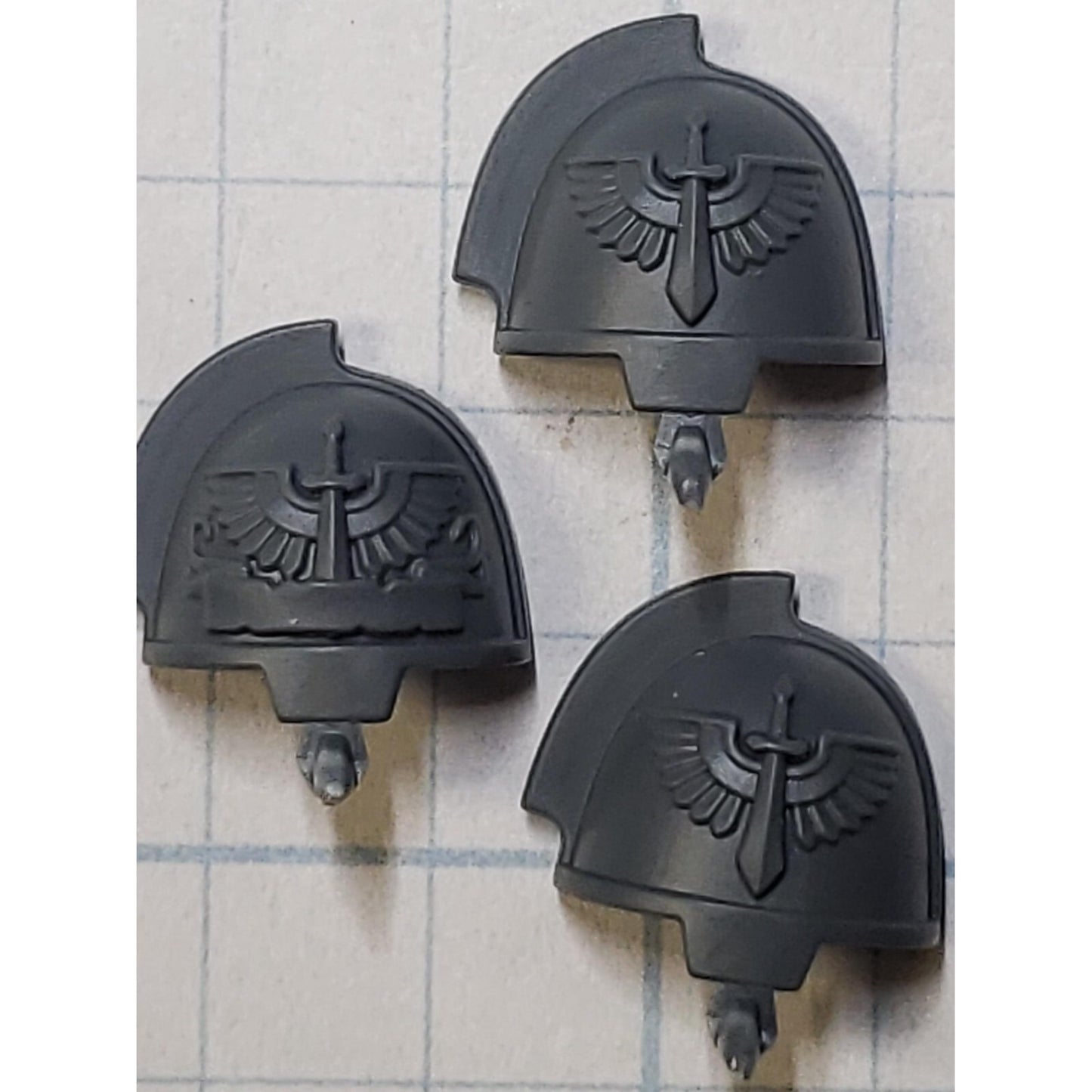 40k Dark Angels Bits Upgrade Crest Gravis Winged Sword Shoulder Pads x3 A05