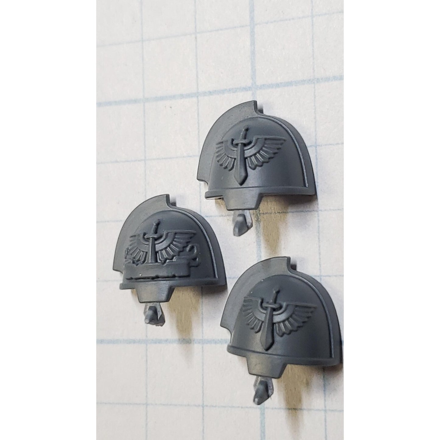 40k Dark Angels Bits Upgrade Crest Gravis Winged Sword Shoulder Pads x3 A05