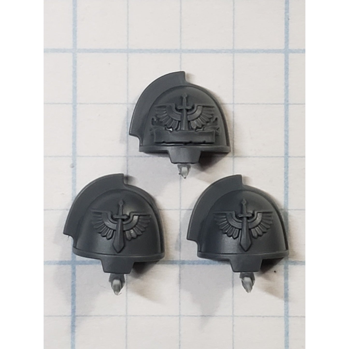 40k Dark Angels Bits Upgrade Crest Gravis Winged Sword Shoulder Pads x3 A05