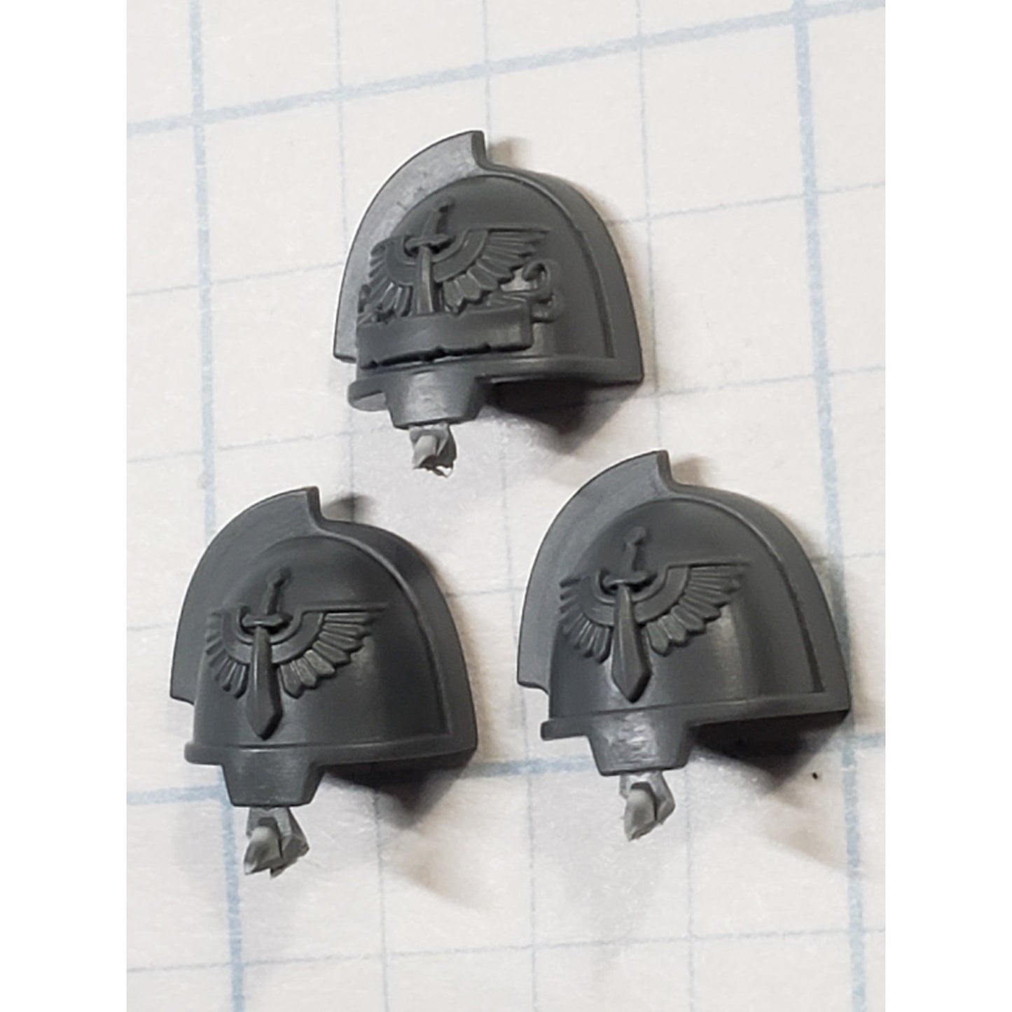 40k Dark Angels Bits Upgrade Crest Gravis Winged Sword Shoulder Pads x3 A05
