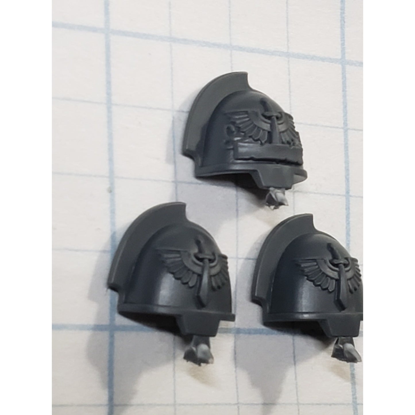 40k Dark Angels Bits Upgrade Crest Gravis Winged Sword Shoulder Pads x3 A05