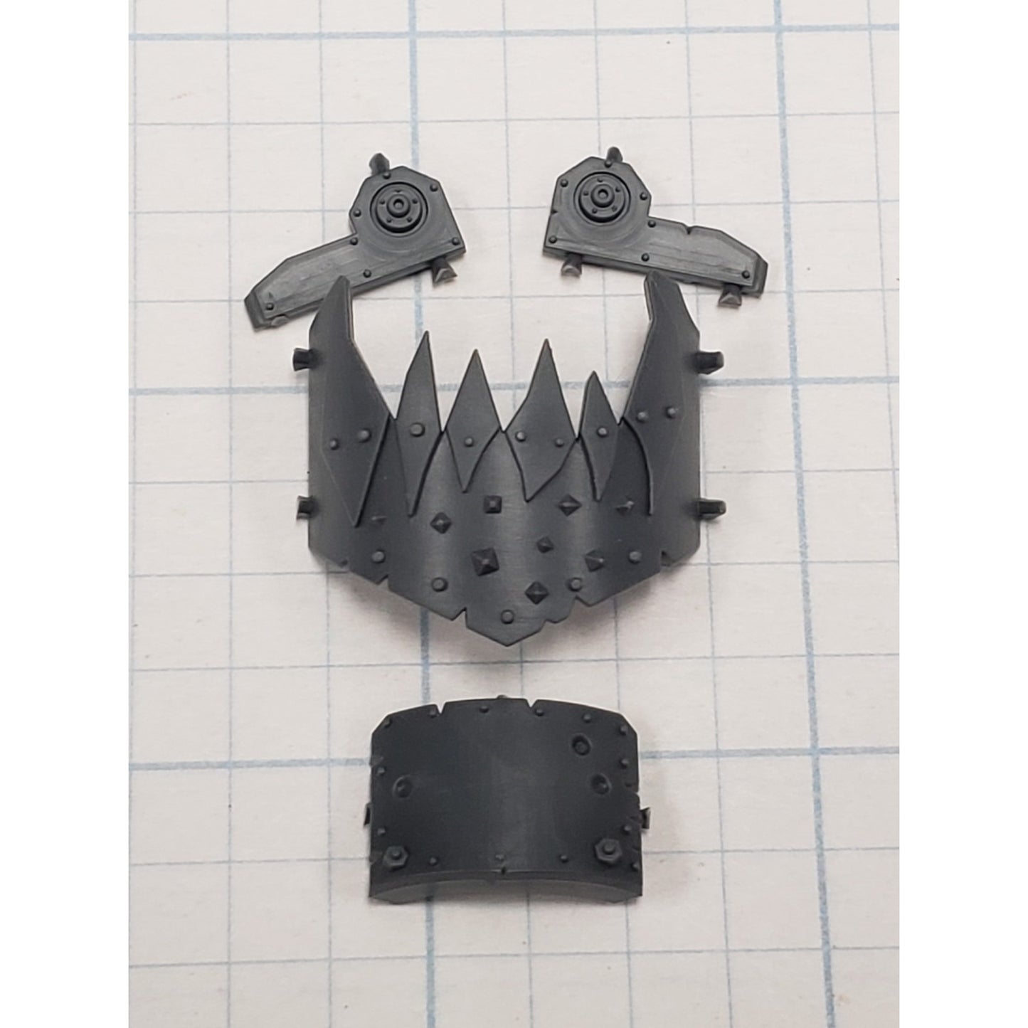 40k Ork Bits Deff Dread Front Jaw Armor w Plate #59