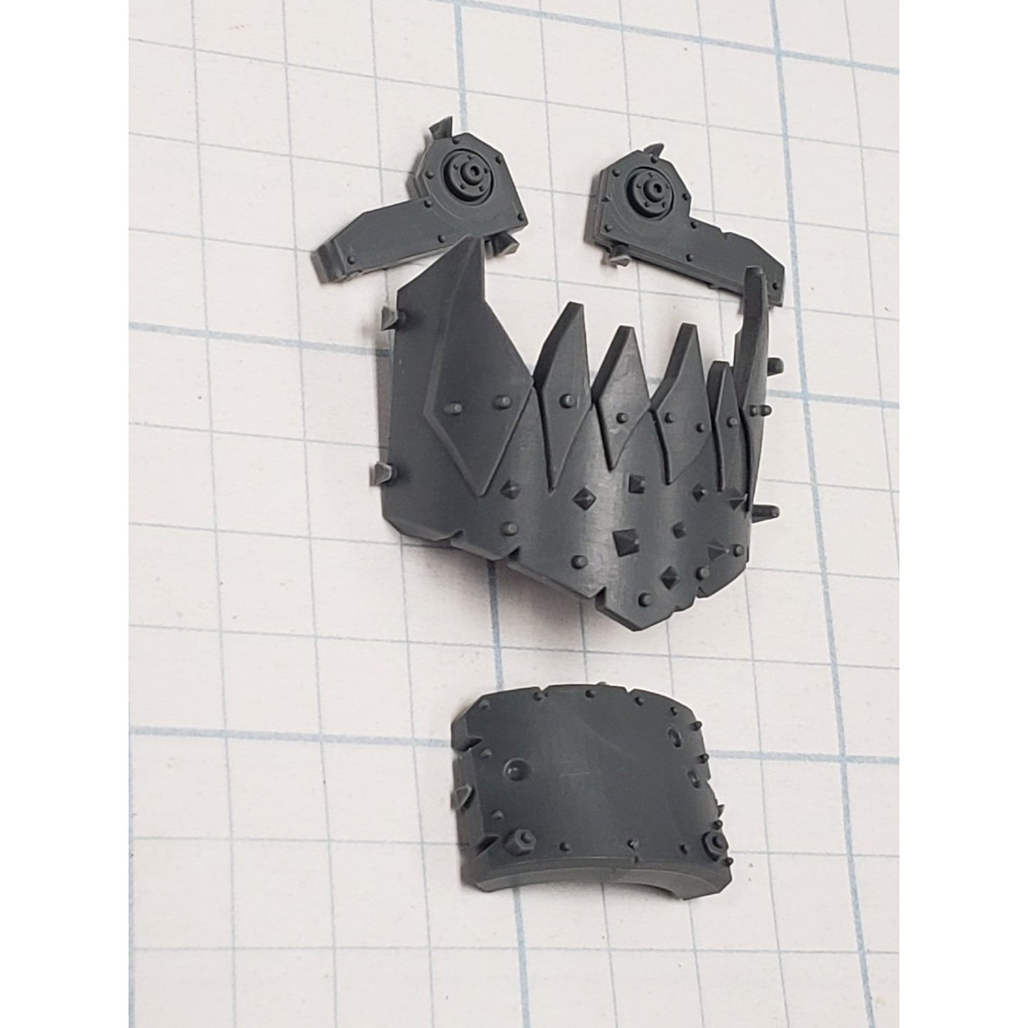 40k Ork Bits Deff Dread Front Jaw Armor w Plate #59