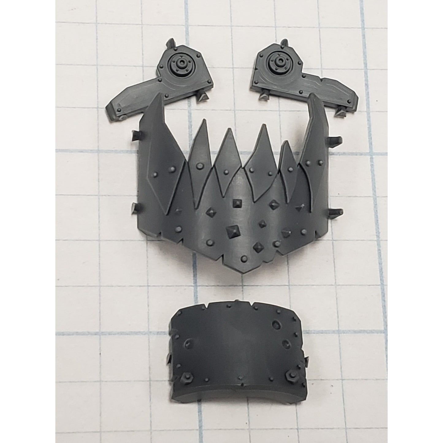 40k Ork Bits Deff Dread Front Jaw Armor w Plate #59