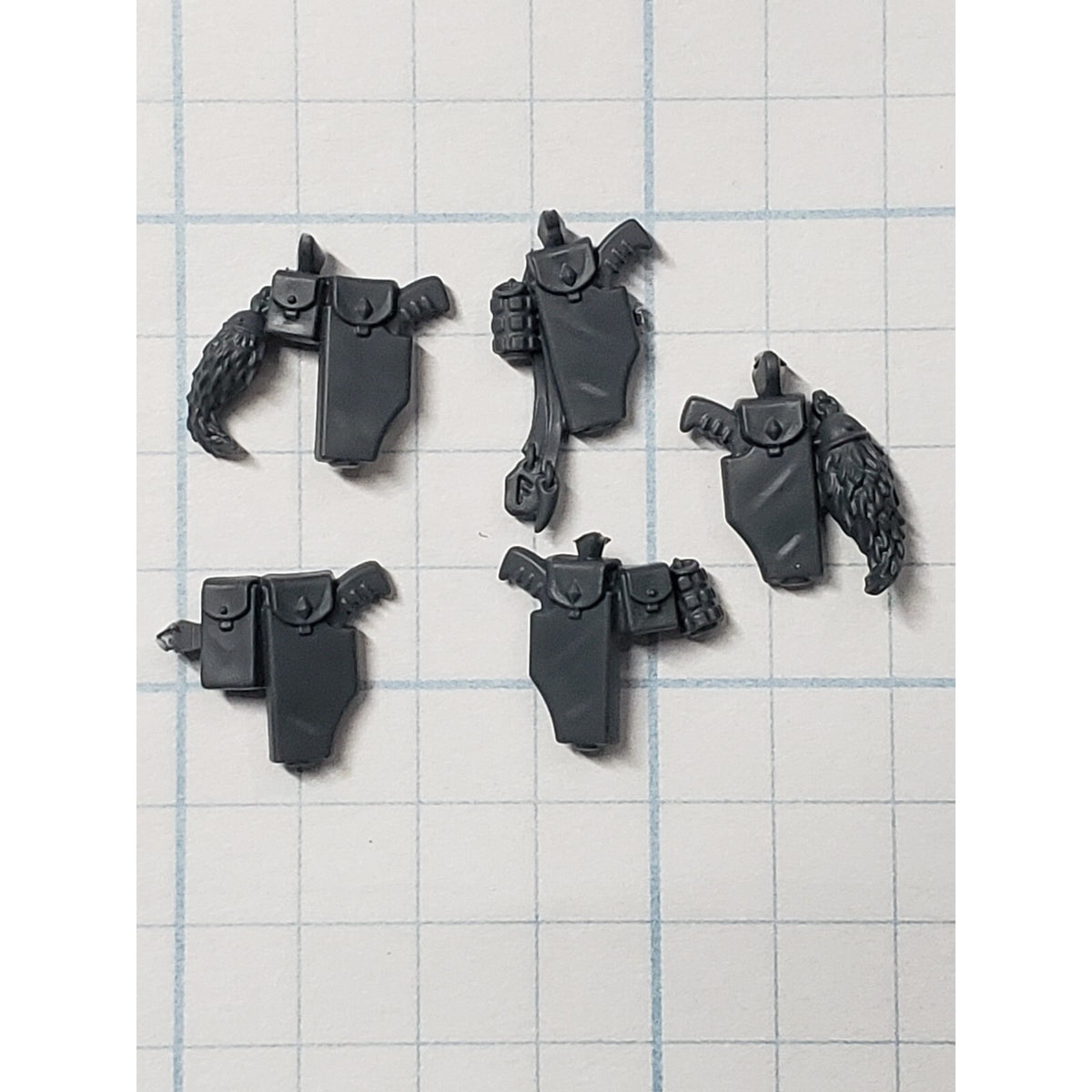 40k Space Wolves Bits Grey Hunters Holsters Grenades Wolf Tails x5 WT5