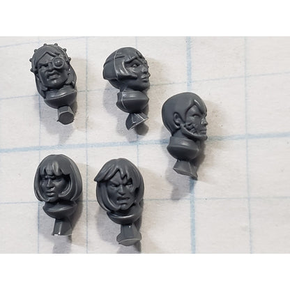 40K Adeptus Sororitas Bits Battle Sister Squad Bare Female Head x5 B152