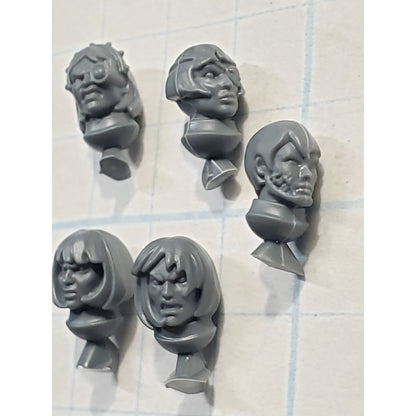 40K Adeptus Sororitas Bits Battle Sister Squad Bare Female Head x5 B152