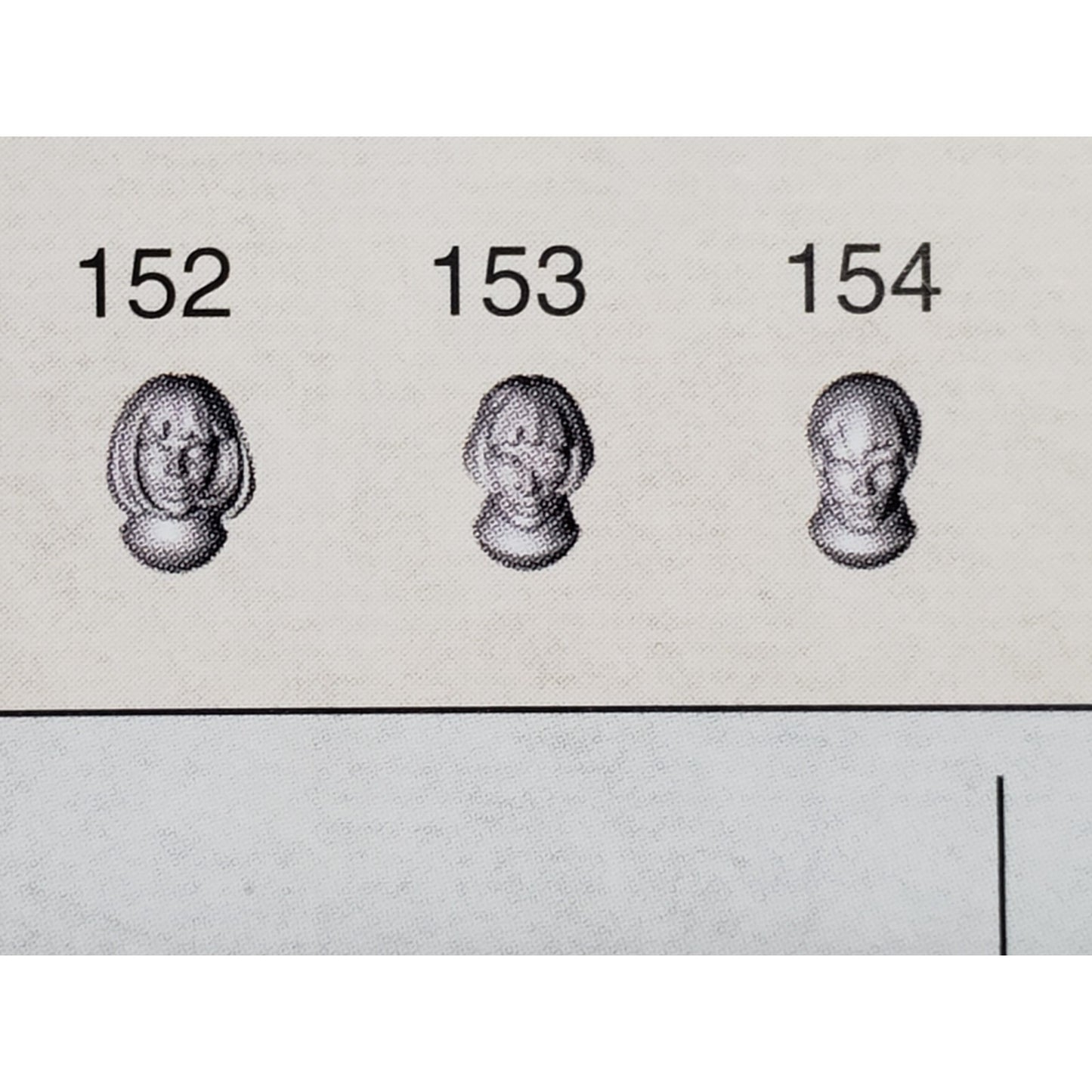 40K Adeptus Sororitas Bits Battle Sister Squad Bare Female Head x5 B152