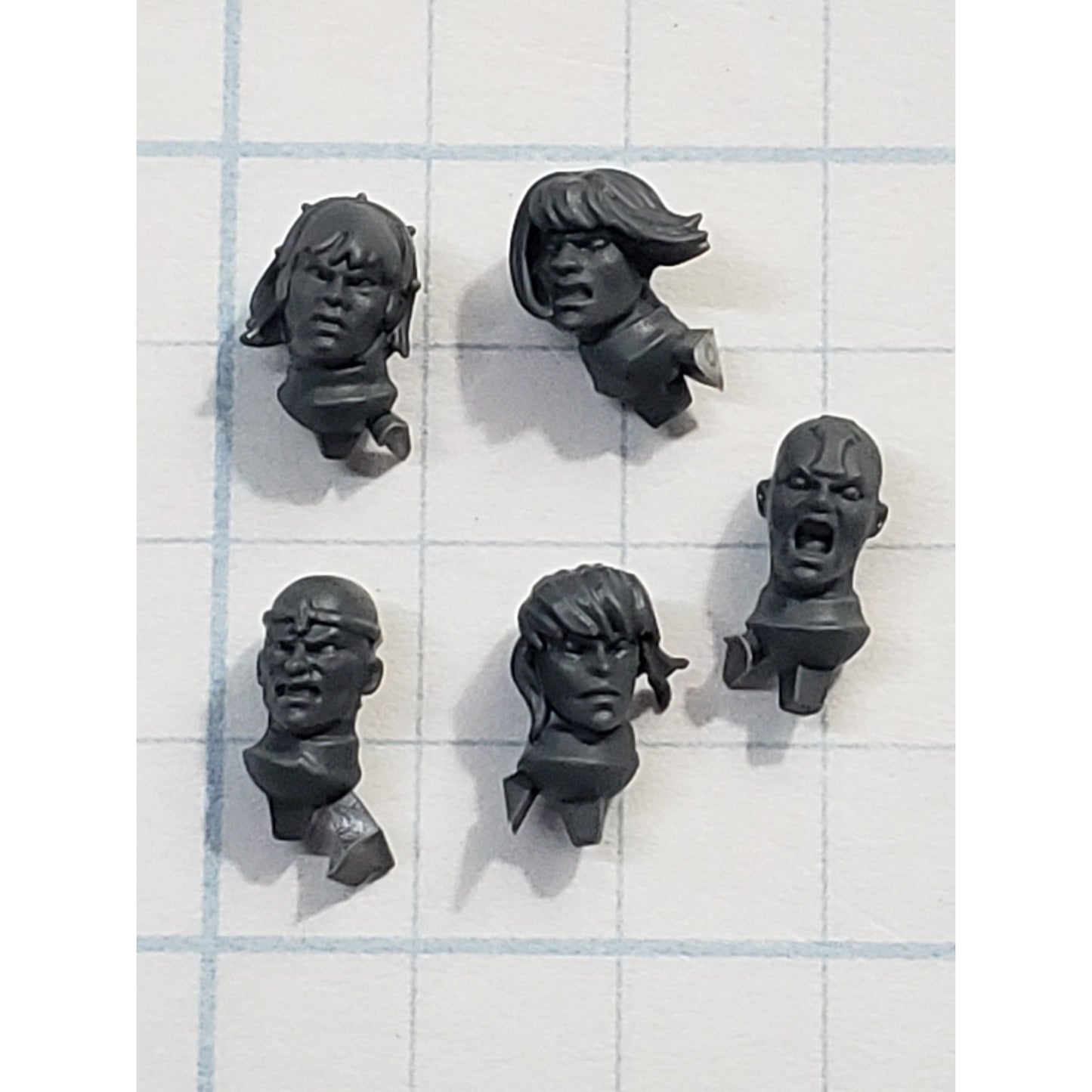 40k Adeptus Sororitas Bits Seraphim Bare Heads x5 Set Female A