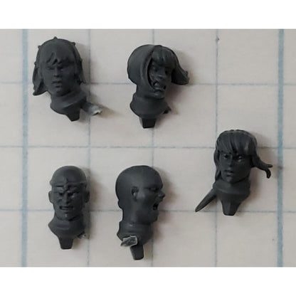 40k Adeptus Sororitas Bits Seraphim Bare Heads x5 Set Female A