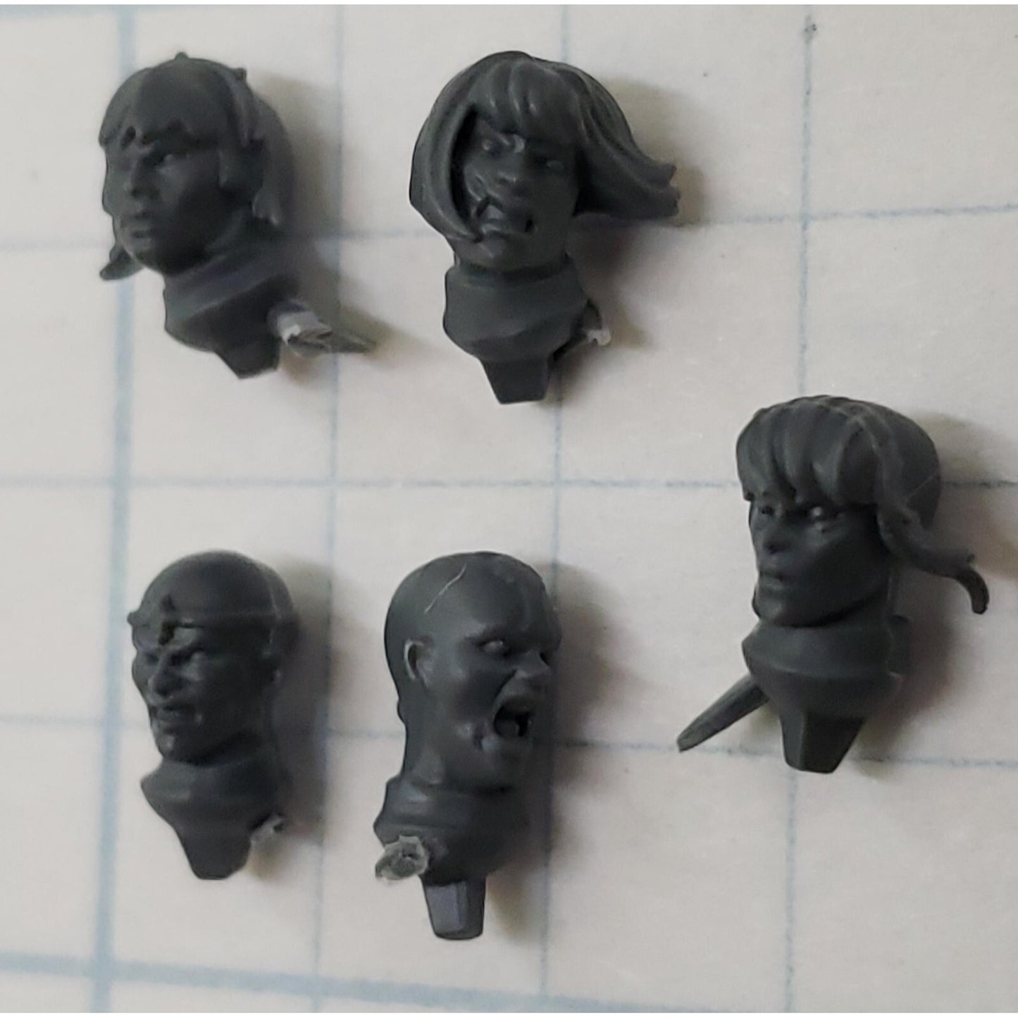 40k Adeptus Sororitas Bits Seraphim Bare Heads x5 Set Female A