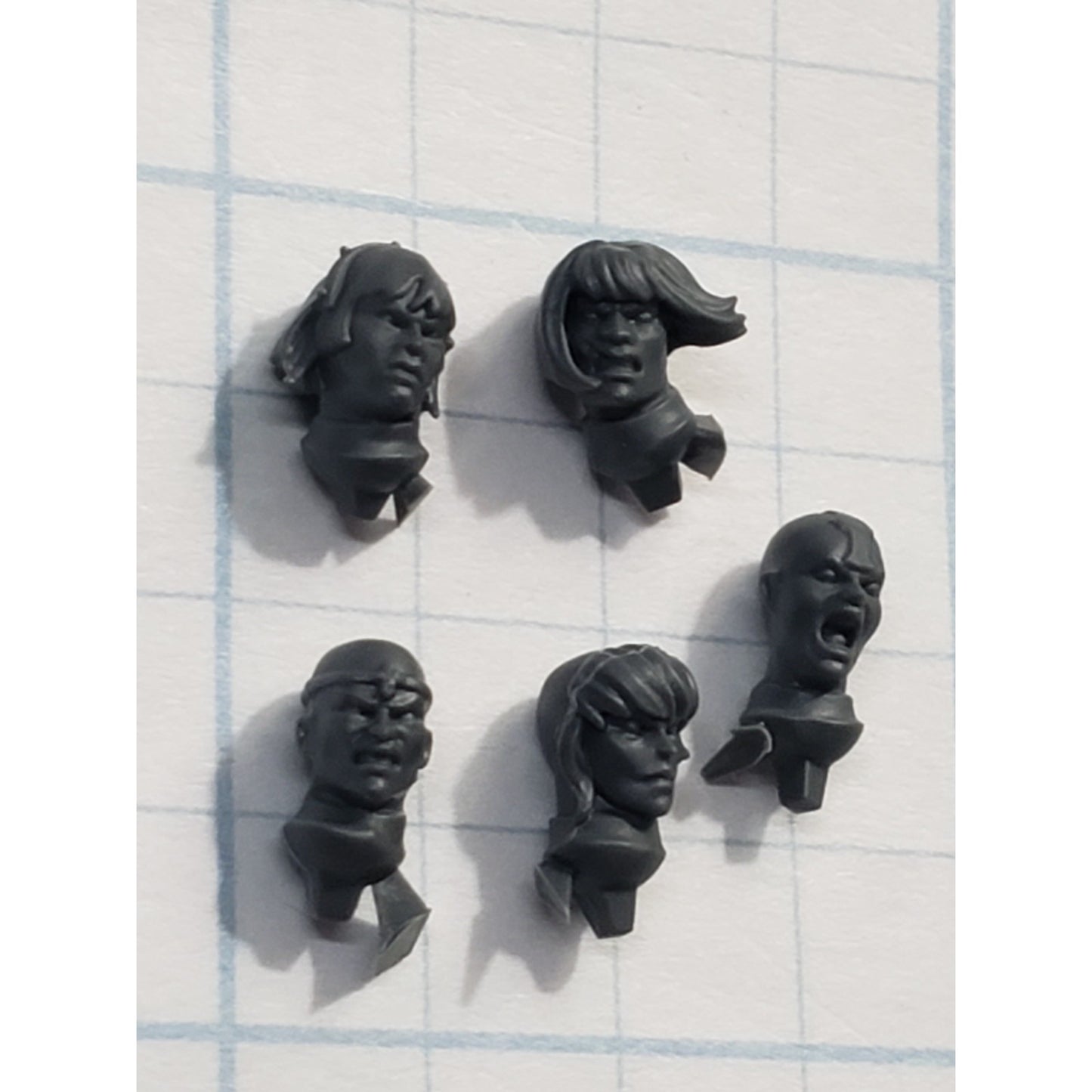 40k Adeptus Sororitas Bits Seraphim Bare Heads x5 Set Female A