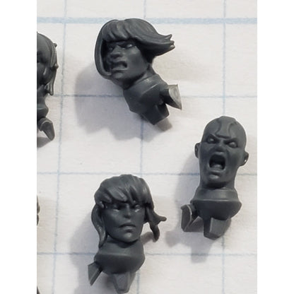 40k Adeptus Sororitas Bits Seraphim Bare Heads x5 Set Female A
