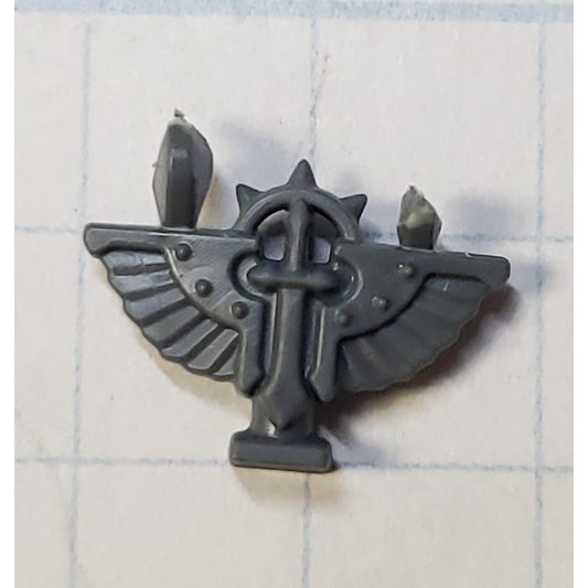 40k Dark Angels Bits Upgrade Commander Winged Sword Iron Halo Back Icon #50