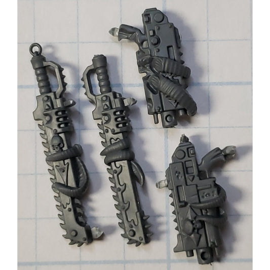 40k Chaos Space Marine Bits Chosen Engraved Stowed Swords & Bolters