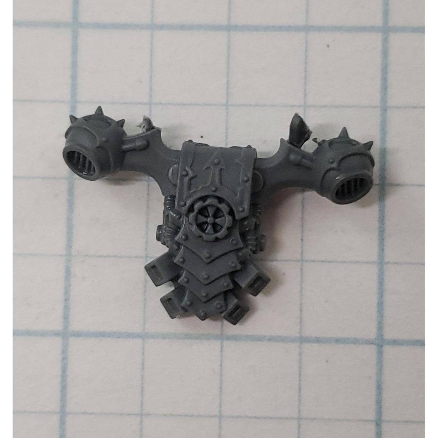 40K Chaos Space Marine Bits Legionary Backpack w Cog #131