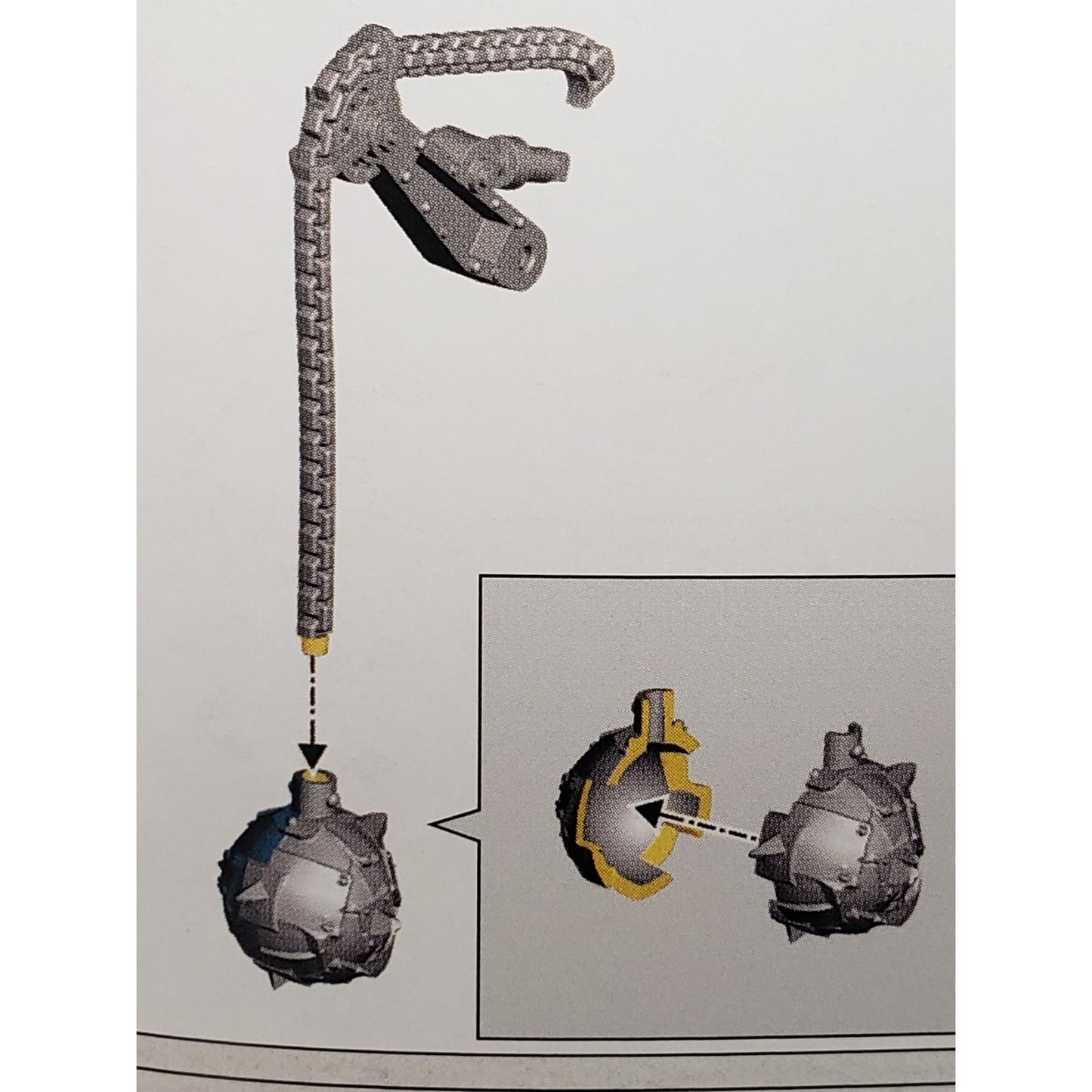 40k Ork Bits Trukk Wreckin Ball w Chain Set WBL
