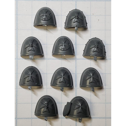 40k Black Templar Bits Primaris Upgrade Crux Shoulder Pads x10