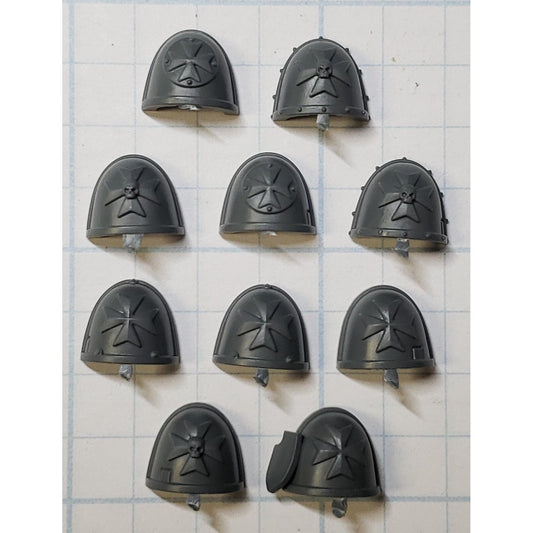 40k Black Templar Bits Primaris Upgrade Crux Shoulder Pads x10
