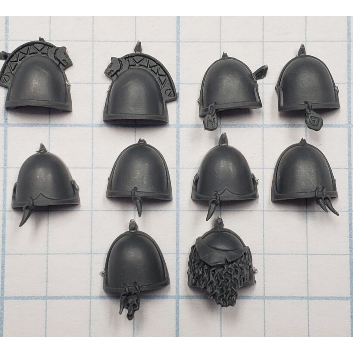 40k Space Wolves Bits Wolf Pack Grey Hunter & Blood Claws Shoulder Pad x10 Set