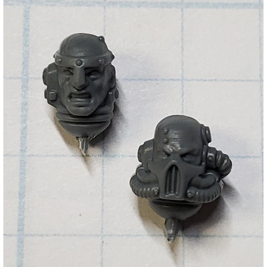 40k Black Templar Bits Marshal Bare Heads Rebreather & Crown Set