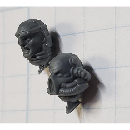 40k Black Templar Bits Marshal Bare Heads Rebreather & Crown Set