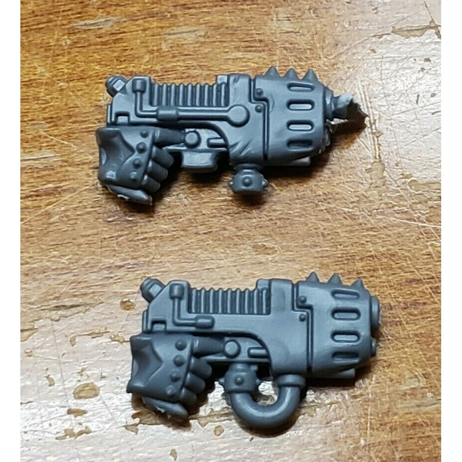40k Chaos Space Marine Bits Chosen Traitor Plasma Pistol w Arms x2