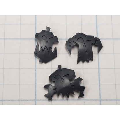 40k Ork Bits Deff Dread Skullz Heads Glyph Plates #74
