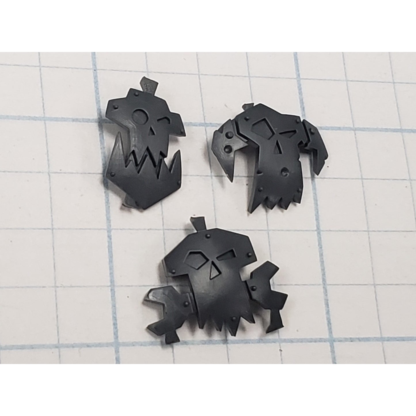 40k Ork Bits Deff Dread Skullz Heads Glyph Plates #74