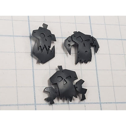40k Ork Bits Deff Dread Skullz Heads Glyph Plates #74
