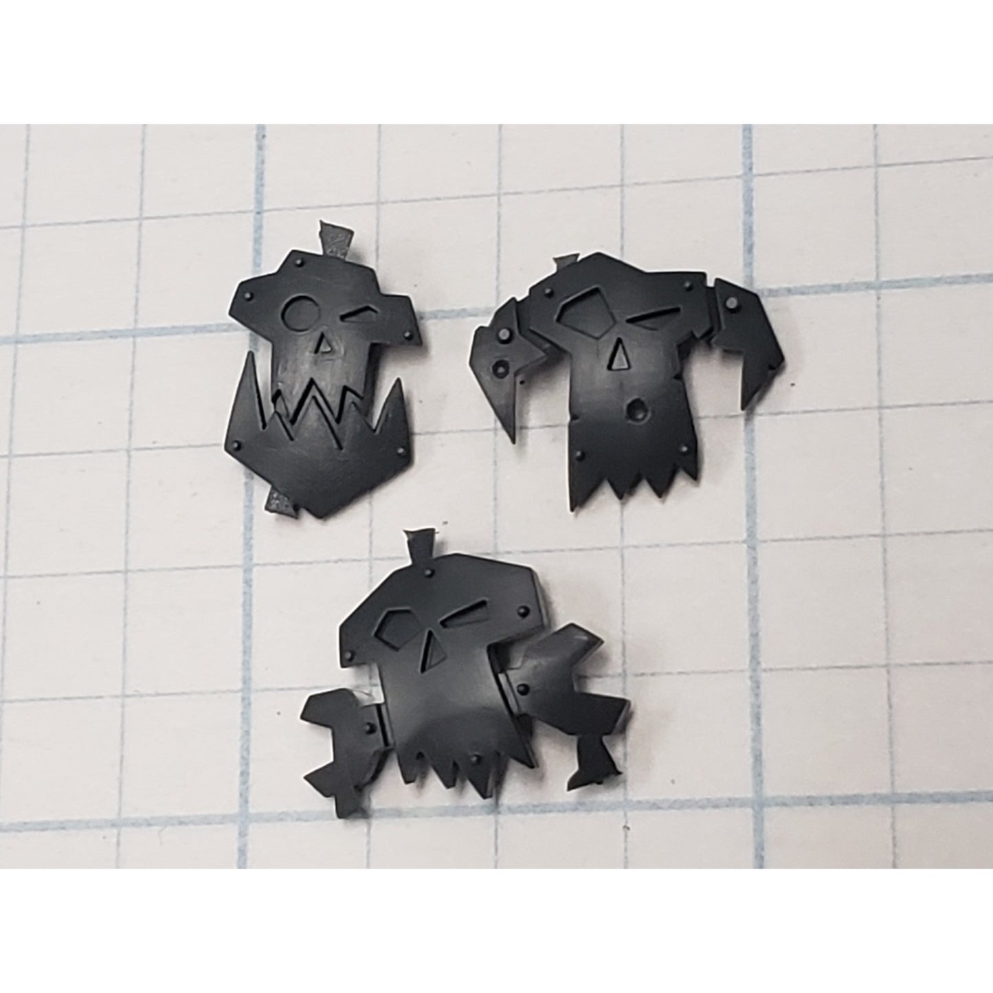 40k Ork Bits Deff Dread Skullz Heads Glyph Plates #74