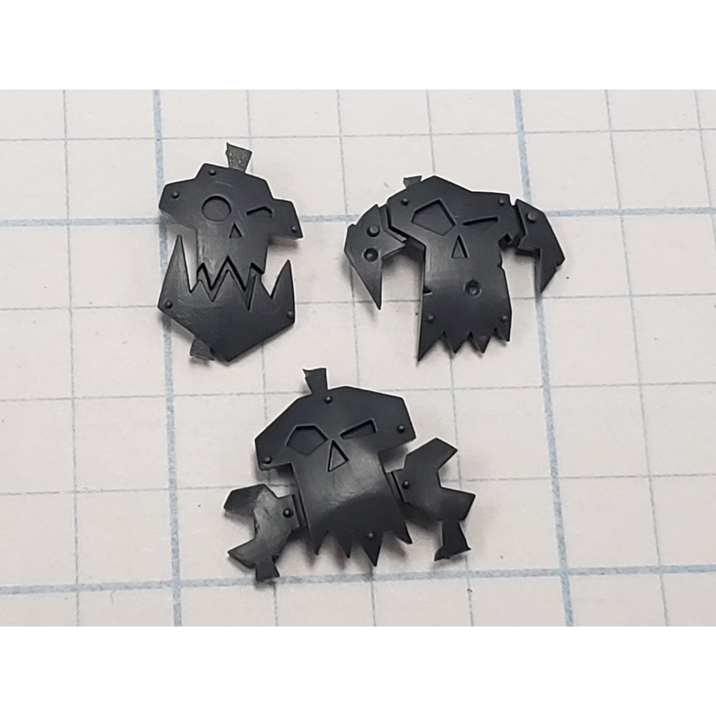 40k Ork Bits Deff Dread Skullz Heads Glyph Plates #74