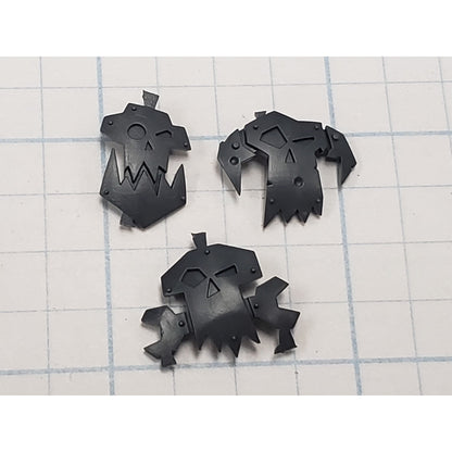 40k Ork Bits Deff Dread Skullz Heads Glyph Plates #74