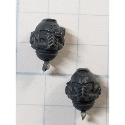 40k Dark Angels Bits Upgrade Primaris Veteran Sword Engraved Helmet Head x2 H17