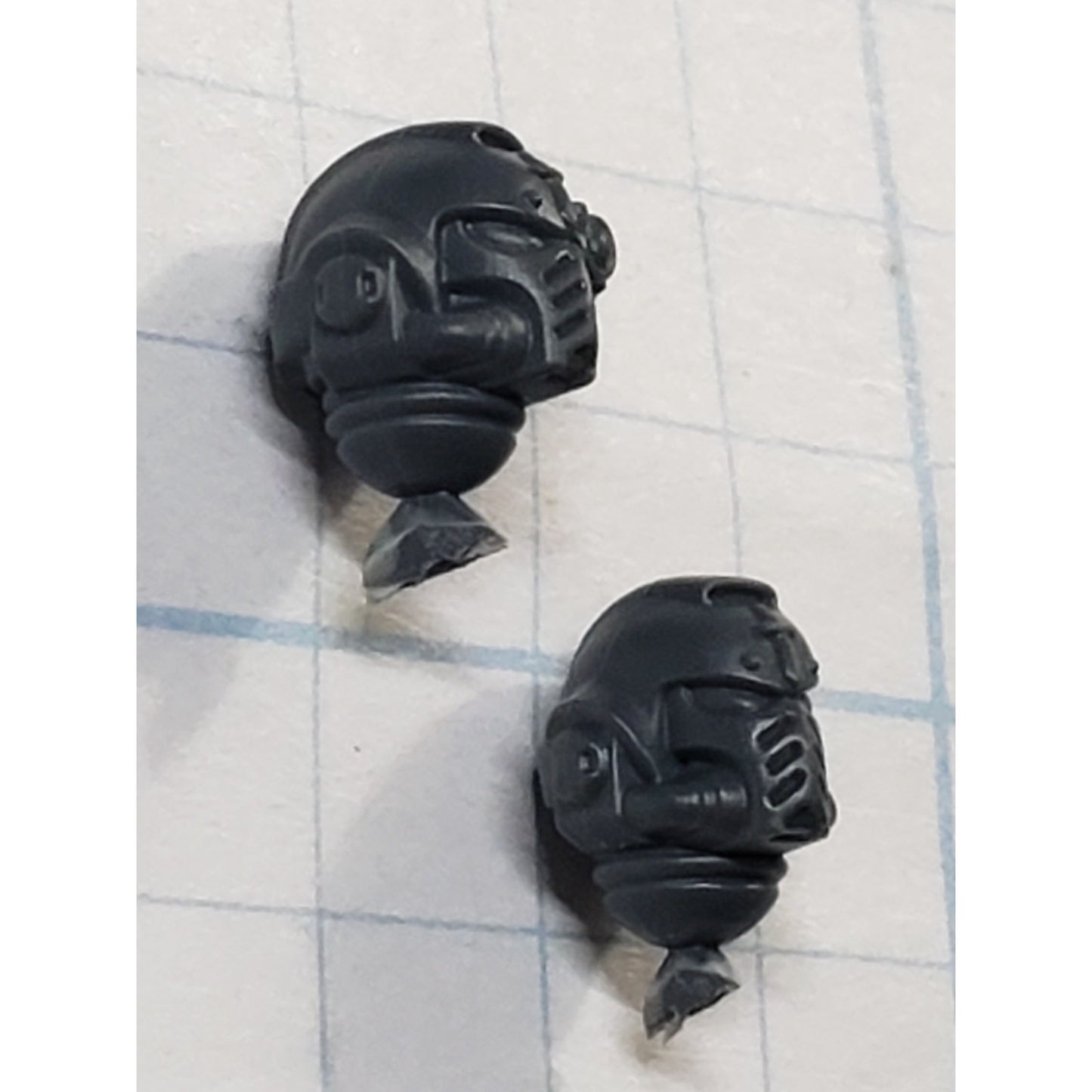 40k Dark Angels Bits Upgrade Primaris Veteran Sword Engraved Helmet Head x2 H17