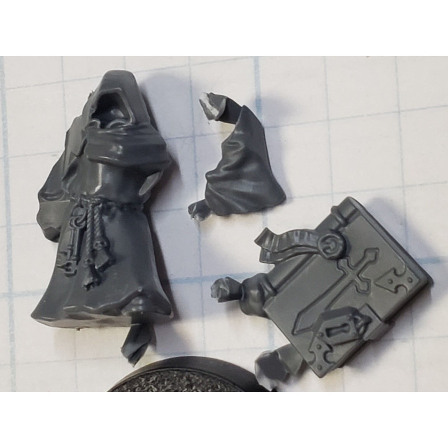40k Dark Angels Bits Upgrade Robed Watcher in the Dark w Book of Litanies #45