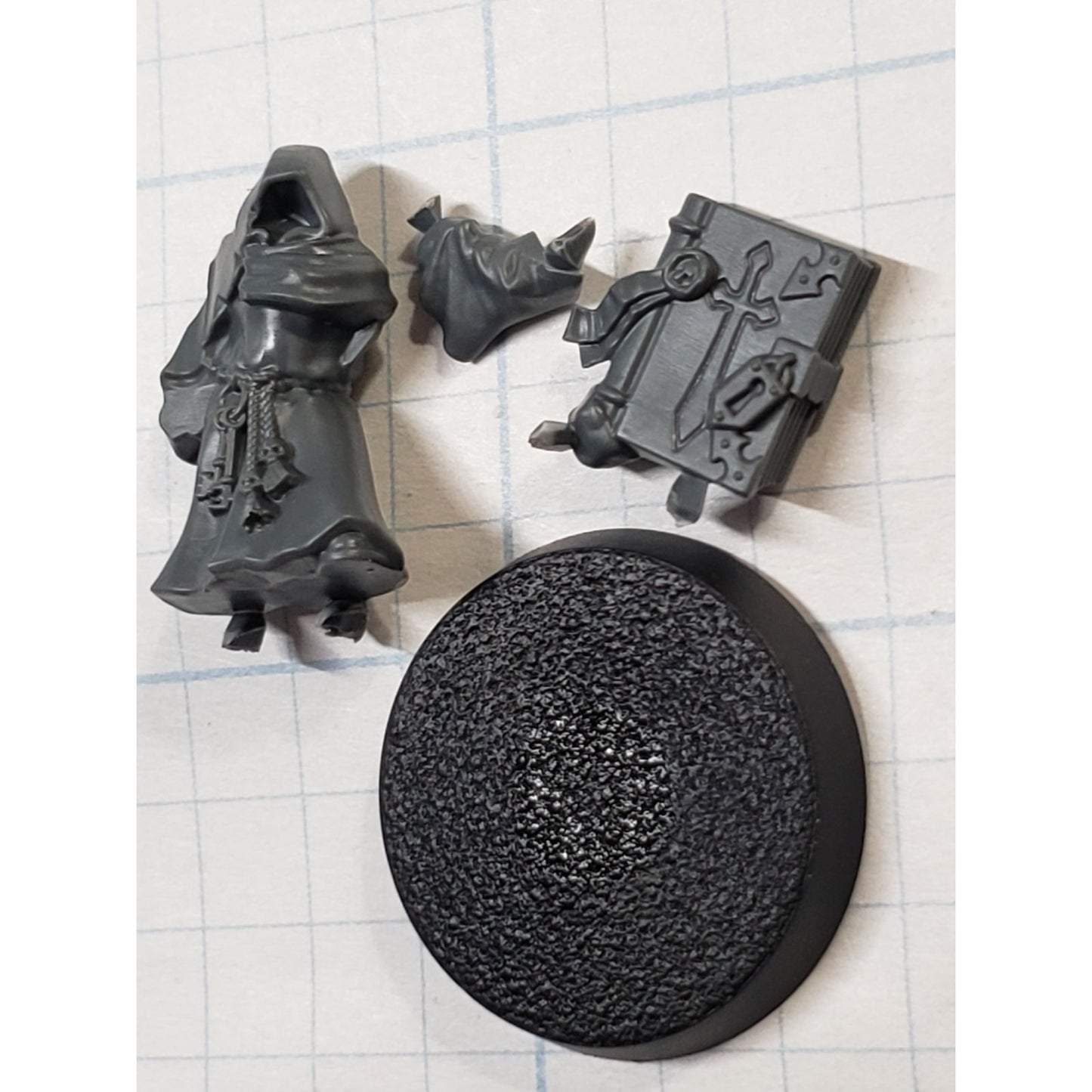 40k Dark Angels Bits Upgrade Robed Watcher in the Dark w Book of Litanies #45
