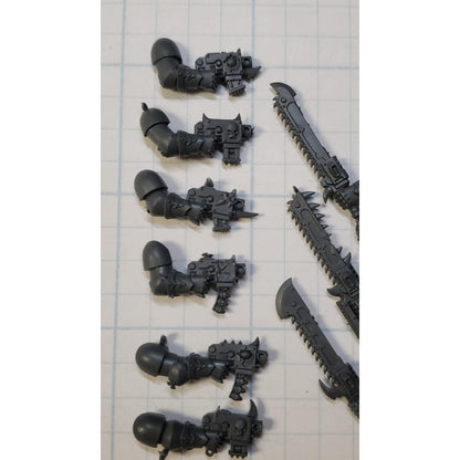 40K Chaos Space Marine Bits Legionary Chainsword & Bolt Pistol X6