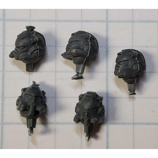 40k Space Marine Bits Heavy Intercessor Gravis Armor Helmet Heads x5