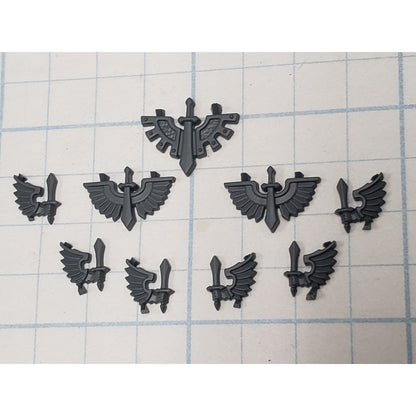 40k Dark Angels Bits Upgrade Winged Sword Ravenwing Vehicle Icons v34