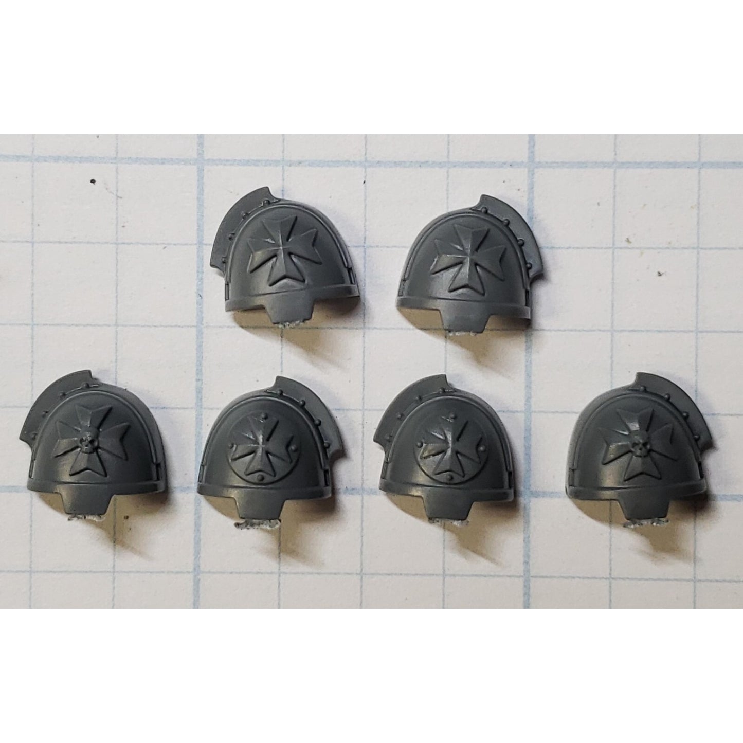 40k Black Templar Bits Primaris Upgrade Crux Gravis Shoulder Pads x6