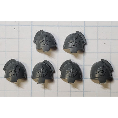 40k Black Templar Bits Primaris Upgrade Crux Gravis Shoulder Pads x6