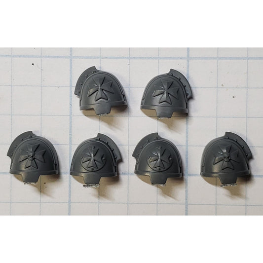 40k Black Templar Bits Primaris Upgrade Crux Gravis Shoulder Pads x6