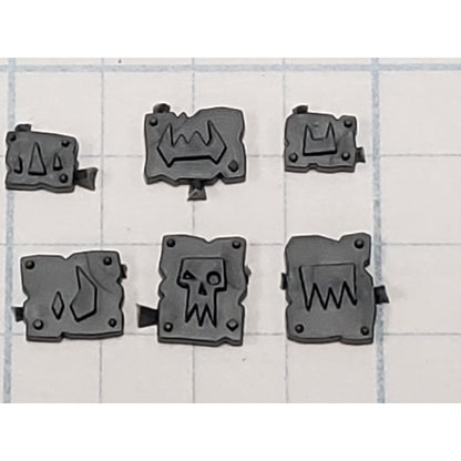 40k Ork Bits Deff Dread Teef Skullz Glyph Plates Set #42