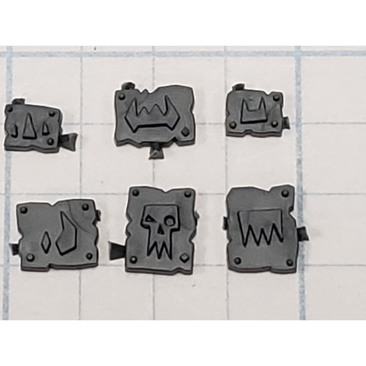 40k Ork Bits Deff Dread Teef Skullz Glyph Plates Set #42