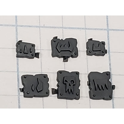 40k Ork Bits Deff Dread Teef Skullz Glyph Plates Set #42