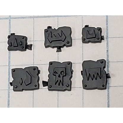 40k Ork Bits Deff Dread Teef Skullz Glyph Plates Set #42