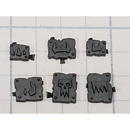40k Ork Bits Deff Dread Teef Skullz Glyph Plates Set #42