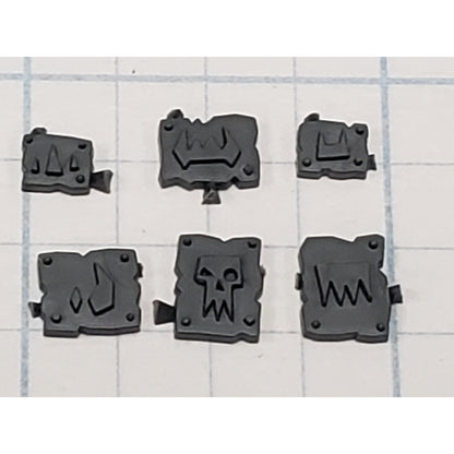 40k Ork Bits Deff Dread Teef Skullz Glyph Plates Set #42